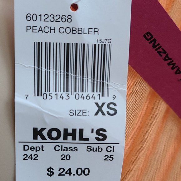 Women's Racer Back Burnout Striped Tank sz. XS - Picture 4 of 4